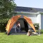 Tienda de Camping para 4 Personas Impermeable Fácil Instalación y Bolsa de Transporte Incluida 200x200x135 cm Gris
