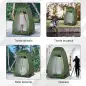 Tienda de Ducha Camping Portátil con Bolsillo Bolsa de Transporte y UV 20+ para Baño Inodoro 126x124x189 cm Verde Oliva