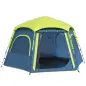 Tienda de Campaña para 4 Personas con Fácil Montaje Protección UV y Bolsa de Transporte 280x240x155 cm Azul