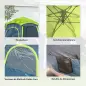 Tienda de Campaña para 4 Personas con Fácil Montaje Protección UV y Bolsa de Transporte 280x240x155 cm Azul
