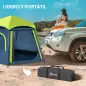 Tienda de Campaña para 4 Personas con Fácil Montaje Protección UV y Bolsa de Transporte 280x240x155 cm Azul