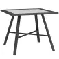 Mesa Auxiliar de Jardín con Encimera de Aspecto Piedra Gris y Estructura Negra 55x55x46 cm Mesita de Exterior Compacta Mesa Auxiliar de Jardín con Encimera de Aspecto Piedra Gris y Estructura Negra 55x55x46 cm Mesita de Exterior Compacta