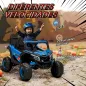 Coche Eléctrico para Niños UTV 12V con 2 Motores Control Remoto 2,4G Velocidad hasta 7 km/h Sistema de Suspensión Azul
