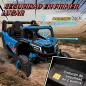 Coche Eléctrico para Niños UTV 12V con 2 Motores Control Remoto 2,4G Velocidad hasta 7 km/h Sistema de Suspensión Azul