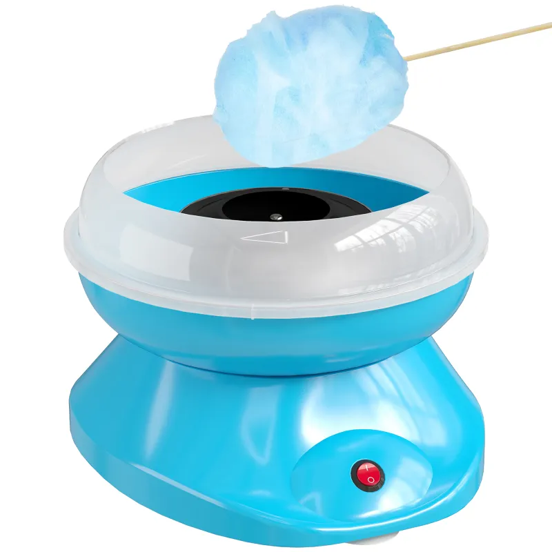 Máquina de Algodón de Azúcar en Casa de Polipropileno Acero Inox. y Aluminio 450W-550W para Fiestas 27x26x18 cm Azul