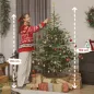 Árbol de Navidad Artificial 180 cm con 772 Ramas y Soporte Metálico Plegable Fácil Montaje para Salón Interior Verde