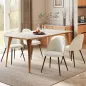 Pack de 4 Sillas de Comedor Modernas Sillas de Cocina Tapizada en Terciopelo con Respaldo Bajo 50x52x83 cm Crema