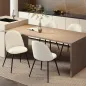 Pack de 4 Sillas de Comedor Modernas Sillas de Cocina Tapizada en Terciopelo con Respaldo Bajo 50x52x83 cm Crema