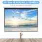 Pantalla de Proyector Manual 120 Pulgadas Formato 16:9 266x149 cm Blanco