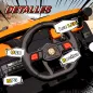 Coche Eléctrico para Niños UTV 12V con 2 Motores Control Remoto Velocidad hasta 7 km/h Sistema de Suspensión Naranja
