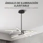 Lámpara de Techo LED Moderna Ø100x79 cm con Pantalla de Acrílico Ángulo de Luz Ajustable para Salón Dormitorio o Cocina