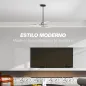 Lámpara de Techo LED Moderna Ø100x79 cm con Pantalla de Acrílico Ángulo de Luz Ajustable para Salón Dormitorio o Cocina