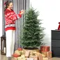 Árbol de Navidad Artificial 150 cm con 1186 Ramas y Soporte Metálico Plegable Fácil Montaje para Salón Interior Verde