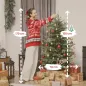 Árbol de Navidad Artificial 150 cm con 1186 Ramas y Soporte Metálico Plegable Fácil Montaje para Salón Interior Verde