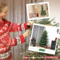 Árbol de Navidad Artificial 150 cm con 1186 Ramas y Soporte Metálico Plegable Fácil Montaje para Salón Interior Verde