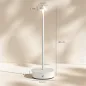 Juego de 2 Lámparas de Mesa LED Recargables con USB y Control Táctil y Luz Regulable Ø10x30 cm Blanco
