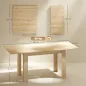 Mesa de Comedor Extensible de 140-180 cm Estilo Moderna Rectangular para 6-8 Personas para Salón Madera Natural