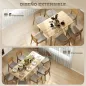Mesa de Comedor Extensible de 140-180 cm Estilo Moderna Rectangular para 6-8 Personas para Salón Madera Natural