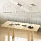 Mesa de Comedor Extensible de 140-180 cm Estilo Moderna Rectangular para 6-8 Personas para Salón Madera Natural