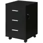 Cajonera de Escritorio con 3 Cajones Ruedas Cerradura 2 Llaves Archivador Móvil para Estudio Salón 40x40x61,5 cm Negro Cajonera de Escritorio con 3 Cajones Ruedas Cerradura 2 Llaves Archivador Móvil para Estudio Salón 40x40x61,5 cm Negro