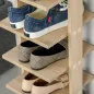 Zapatero Estrecho de 7 Niveles Capacidad de 6 Pares de Zapatos para Entrada Dormitorio y Pasillo 32x30x104 cm Roble