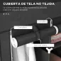 Armario de Tela Plegable Ropero Portátil con 8 Estantes y 2 Barras de Colgar para Dormitorio 125x43x162,5 cm Negro