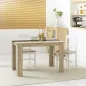 Mesa de Comedor para 4-6 Personas Mesa de Cocina Rectangular Estilo Moderno 120x69x75 cm Roble y Negro