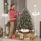 Árbol de Navidad Artificial 150 cm con 581 Ramas con Nieve 44 Piñas y Soporte Metálico Plegable Fácil Montaje Verde