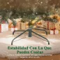 Árbol de Navidad Artificial 150 cm con 581 Ramas con Nieve 44 Piñas y Soporte Metálico Plegable Fácil Montaje Verde