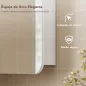 Armario de Baño con Espejo Diseño con Bordes Curvados 2 Puertas Estantes Ajustables 68x13x66 cm Blanco