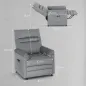 Sillón Relax Reclinable Eléctrico con Calor Lumbar Masaje Vibración Motor Silencioso Función de Memoria Gris