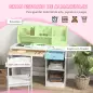 Escritorio y Silla para Niños con Almacenaje para Estudio Lectura y Juegos Mesa 90x45x90 cm y Silla 32x31,5x65 cm Blanco