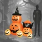 Calabaza Inflable de Halloween con Gato de 6 Pies con Luces LED IP44 e Inflador para Fiestas 160x100x180 cm Naranja