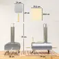 Mini Horno de Leña para Pizza con Piedra Refractaria Pala y Patas Plegables para Camping y Exterior 79x36x75 cm Plata