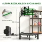 Cama Elástica Plegable Ø102 cm con Mango Ajustable Marco de Acero para Entrenamiento Piernas Cuerpo Negro y Verde