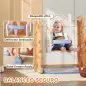 Tobogán Infantil con Columpio con Barandilla y Canasta 4 en 1 para Niños de +18 Meses 147,5x160x107 cm Naranja