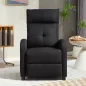 Sillón Relax Reclinable Manual hasta 155º Apertura Push con Reposapiés Respaldo Alto Acolchado Grueso Negro Sillón Relax Reclinable Manual hasta 155º Apertura Push con Reposapiés Respaldo Alto Acolchado Grueso Negro