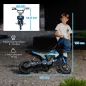 Moto Eléctrica para Niños 24V con Motor 250W Velocidad de 6-16km/h Ruedas de 12'' para Niños de 8-12 Años Azul