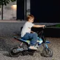 Moto Eléctrica para Niños 24V con Motor 250W Velocidad de 6-16km/h Ruedas de 12'' para Niños de 8-12 Años Azul