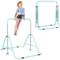 Barra de Gimnasia Artística Plegable Altura Ajustable Equipo de Gimnasia para Entrenamiento en Casa Azul Celeste