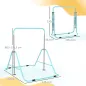 Barra de Gimnasia Artística Plegable Altura Ajustable Equipo de Gimnasia para Entrenamiento en Casa Azul Celeste