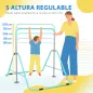 Barra de Gimnasia Artística Plegable Altura Ajustable Equipo de Gimnasia para Entrenamiento en Casa Azul Celeste