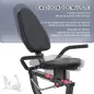 Bicicleta Estática con Respaldo de 8 Niveles de Resistencia con Volante Asiento Ajustable, Pantalla LCD y Soporte