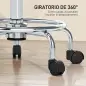 Taburete Giratorio Ajustable Con Asiento Acolchado Reposapiés y Ruedas para Salones y Talleres 34x34x50-66 cm Negro Taburete Giratorio Ajustable Con Asiento Acolchado Reposapiés y Ruedas para Salones y Talleres 34x34x50-66 cm Negro