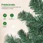 Árbol de Navidad 150 cm con Adornos 150 Luces LED Blanco Cálido 8 Modos de Iluminación 480 Ramas Verde