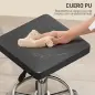 Taburete Giratorio Ajustable Con Asiento Acolchado Reposapiés y Ruedas para Salones y Talleres 34x34x50-66 cm Negro Taburete Giratorio Ajustable Con Asiento Acolchado Reposapiés y Ruedas para Salones y Talleres 34x34x50-66 cm Negro