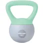 Pesa Rusa 4 kg Kettlebell Relleno de Arena Metálica y Mango Antideslizante para Entreno en Casa 19x15x25 cm Verde y Gris