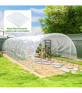 Cubierta de repuesto para invernadero de Polipropileno 6x10 m para Huerto Plantas Agricultura Jardín Transparente