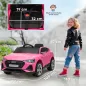 Coche de Batería para Niños 12V Audi E-tron con Mando a Distancia Faros Bocina Música Velocidad 3-5 km/h Rosa
