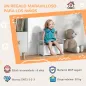 Banco Almacenaje para Niños con Respaldo Tapa Amortiguadora Carga 30 kg para Salas de Juego 68,5x34x58 cm Gris y Blanco